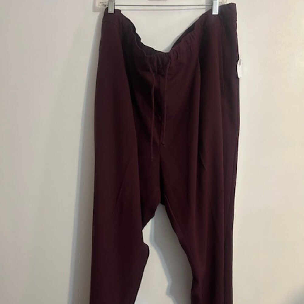 Old Navy Burgundy pleated front drawstring waist pants, size 3X